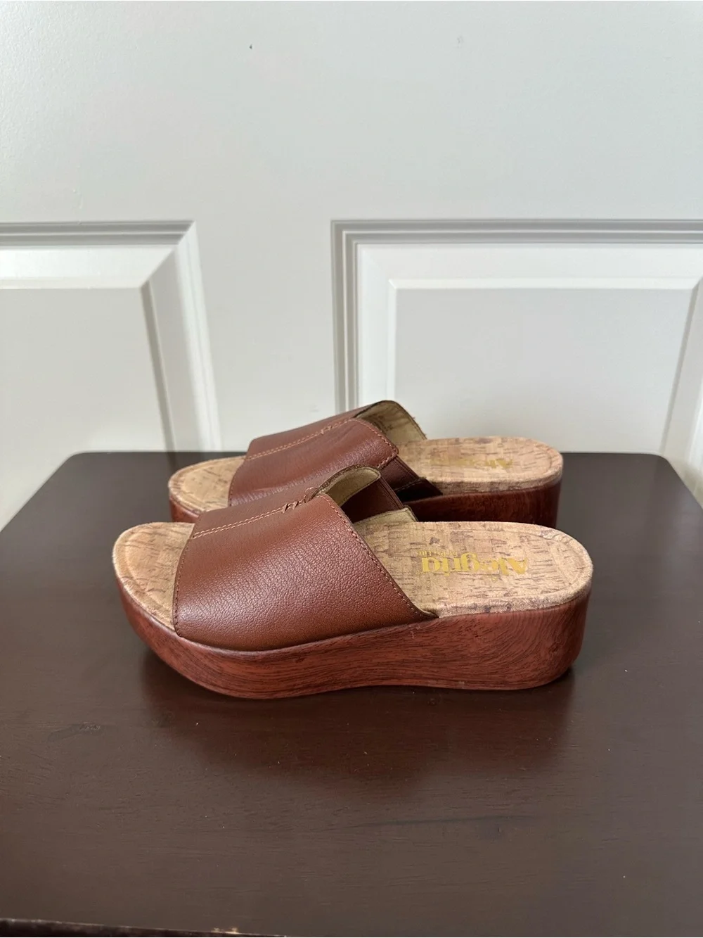 Algeria Women’s Triniti Platform Wedge Slide Sandal Size 36 5.5